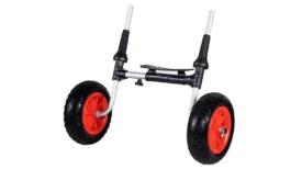 Chariot de transport pour kayak vu de biais à gauche