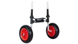 Chariot de transport pour kayak vu de biais